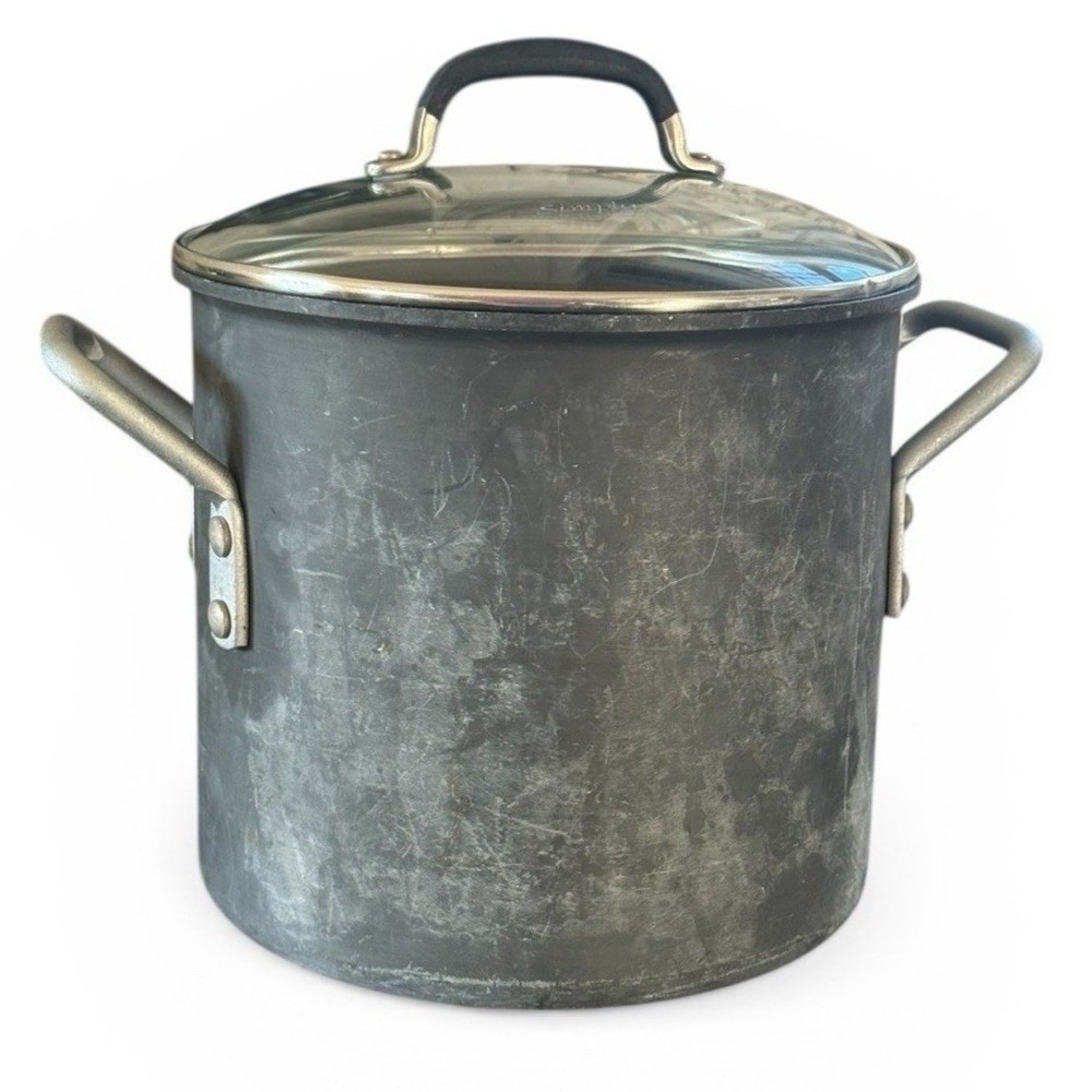 Calphalon 808 8qt Cookware Commercial Anodized Aluminum Stock Pot 310‎ Lid USA